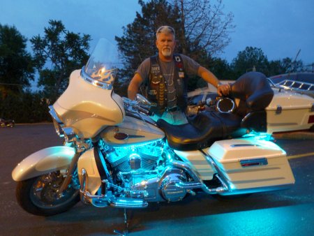 Custom Car Audio - Car Audio Installation Eastpointe MI, JL Audio - Wow Electronics - Blue-Neon-Harley_1